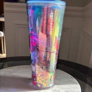Starbucks Holiday 2023 iridescent cold cup tumbler, venti 24 oz with straw